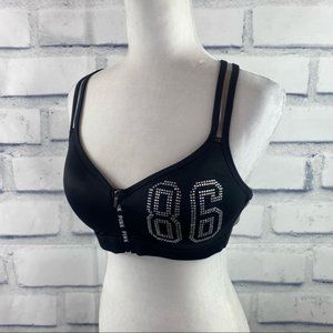 Black and Silver Sport Bra